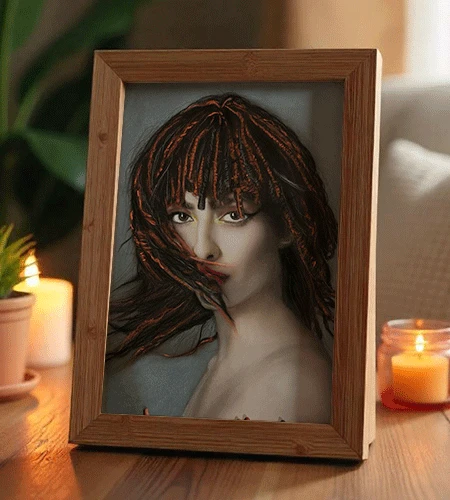 طراحی چهره مداد رنگی
