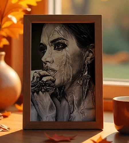 طراحی چهره سیاه قلم